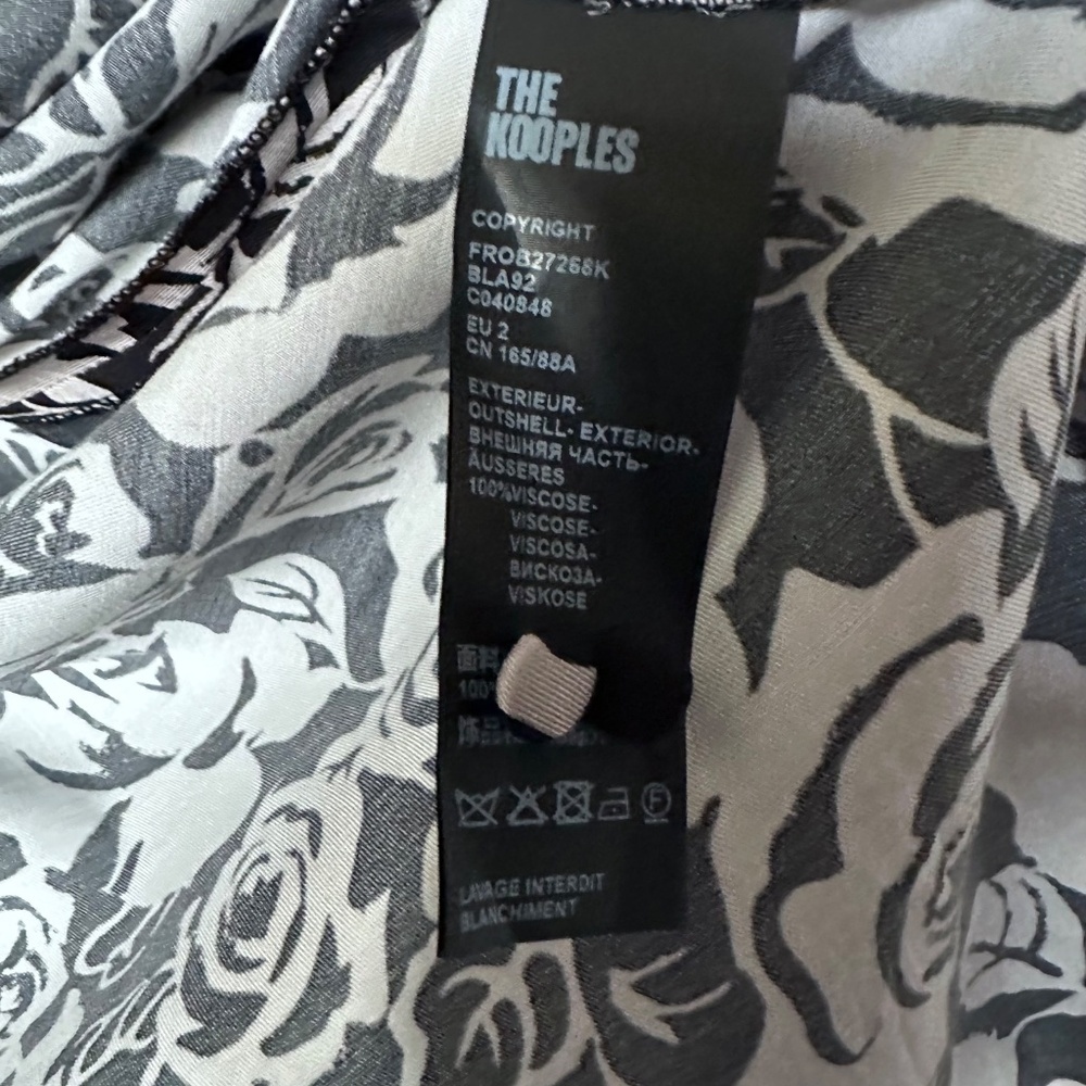 🖤 NWT The Kooples Blooming Roses Midi Shirt Dress | RETAIL $415! - Picture 7 of 8